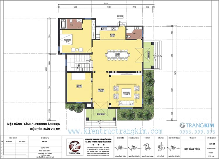 Mặt bằng tầng 1