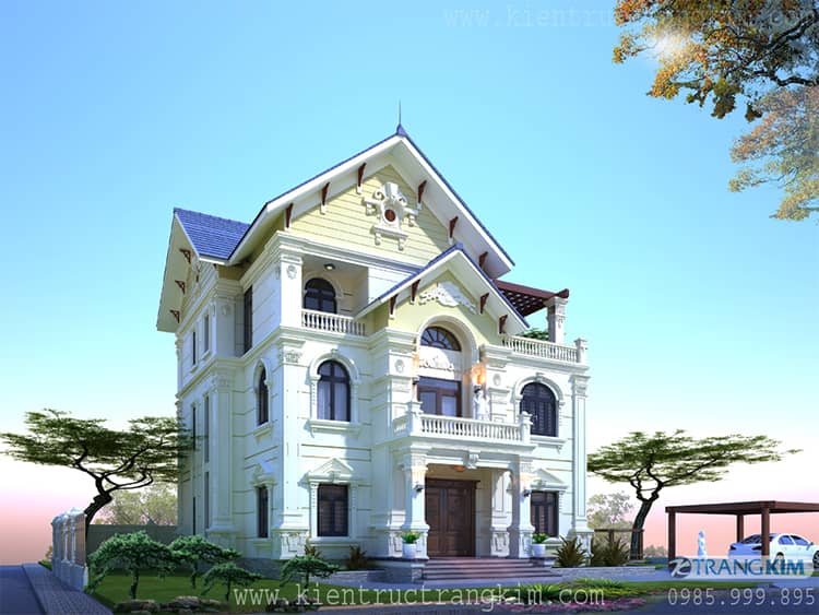 Biệt thự cổ điển 3 tầng đẹp ấn tượng
