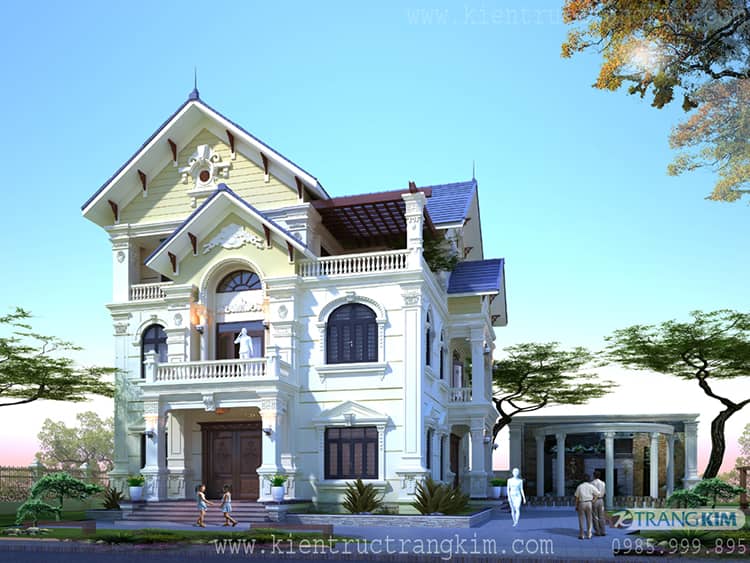 Biệt thự cổ điển 3 tầng đẹp ấn tượng