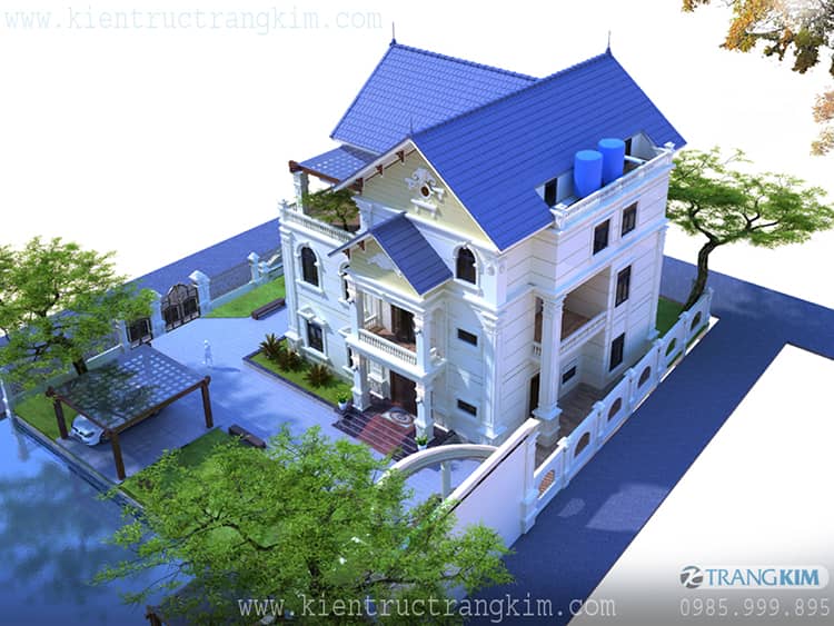 Biệt thự cổ điển 3 tầng đẹp ấn tượng