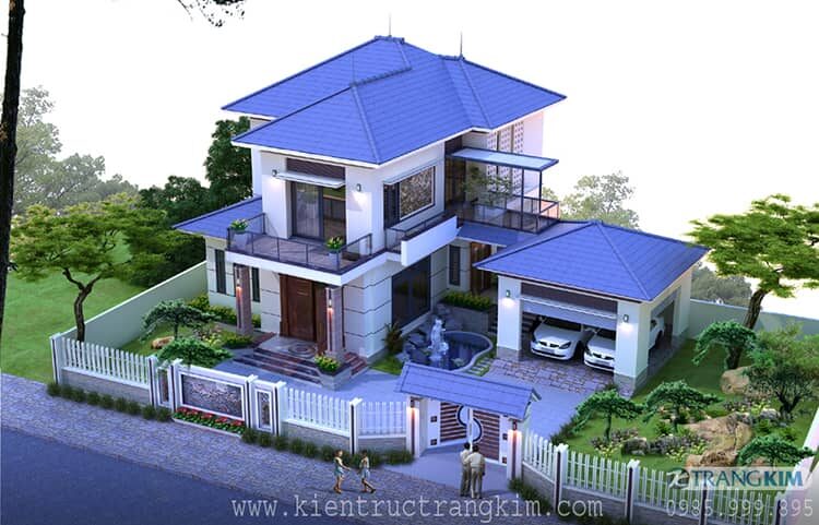 Kiến trúc biệt thự vườn 2 tầng 