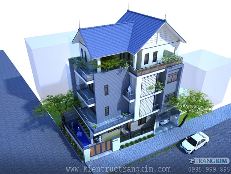 Công năng sử dụng từng tầng nhà 1 biệt thự 3 tầng 1 tum