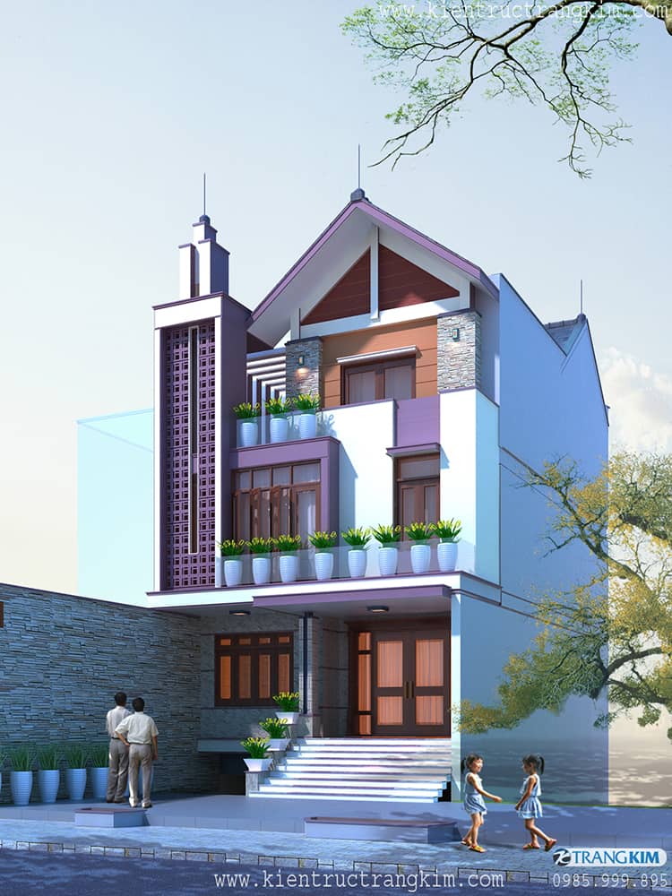 Biệt thự phố 3 tầng 4 phòng ngủ có tầng hầm tại Hà Nam