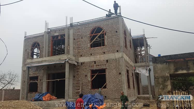 hình ảnh biệt thự thi công