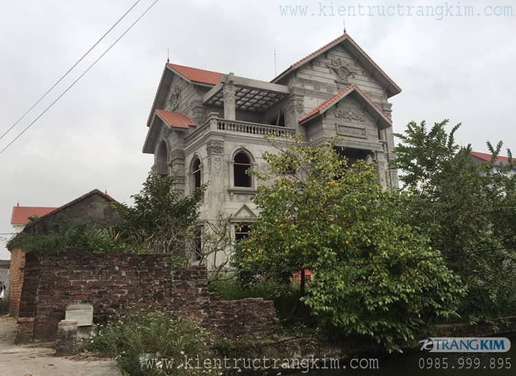 hình ảnh biệt thự thi công