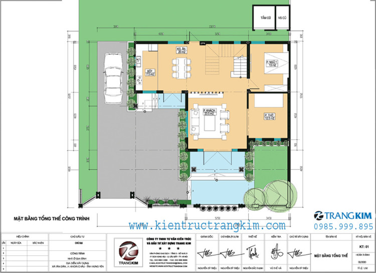 Mặt bằng tổng thể biệt thự