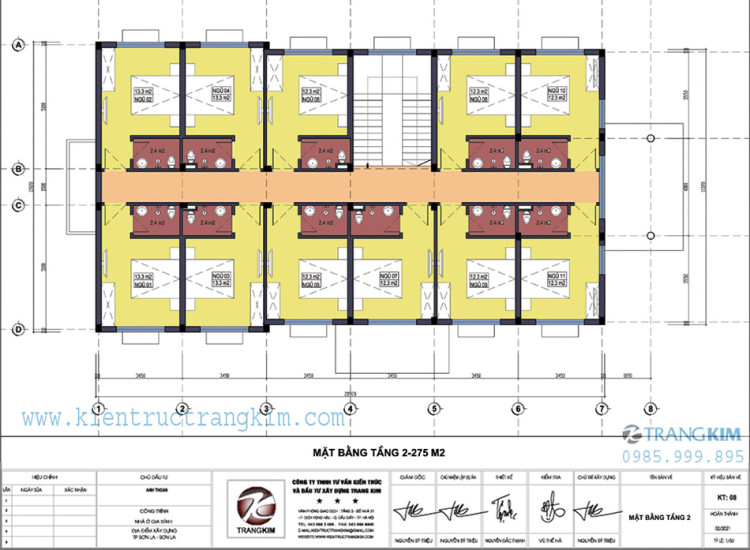 Mặt bằng thiết kế tầng 2