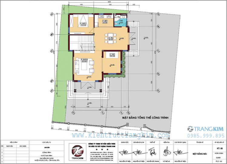 Mặt bằng định vị công trình