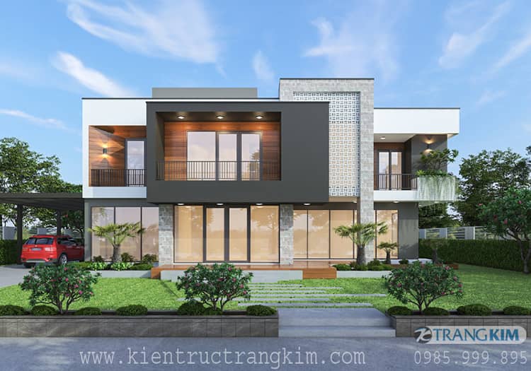 Công năng sử dụng các tầng 1 Biệt thự 2 tầng 1 tum hòa hợp cùng thiên nhiên