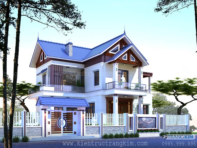 Biệt thự 2 tầng mái thái hiện đại