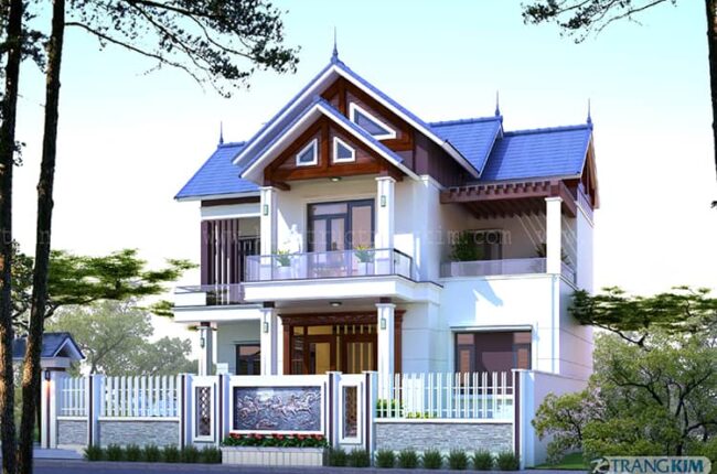 Biệt thự 2 tầng mái thái hiện đại