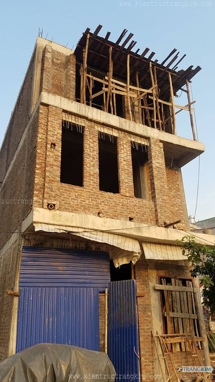 Hình ảnh phối cảnh thiết kế kiến trúc công trình 4 Hình ảnh thi công phần thô căn nhà ống