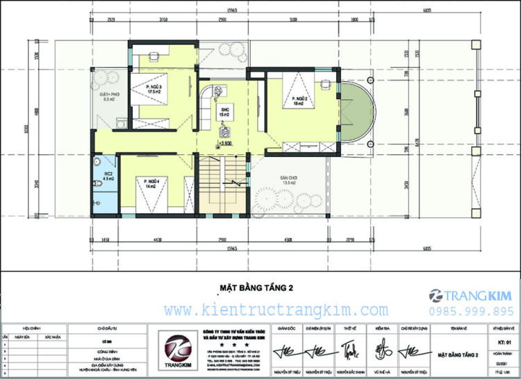 Mặt bằng kiến trúc tầng 2 1 Mặt bằng thiết kế tầng 2