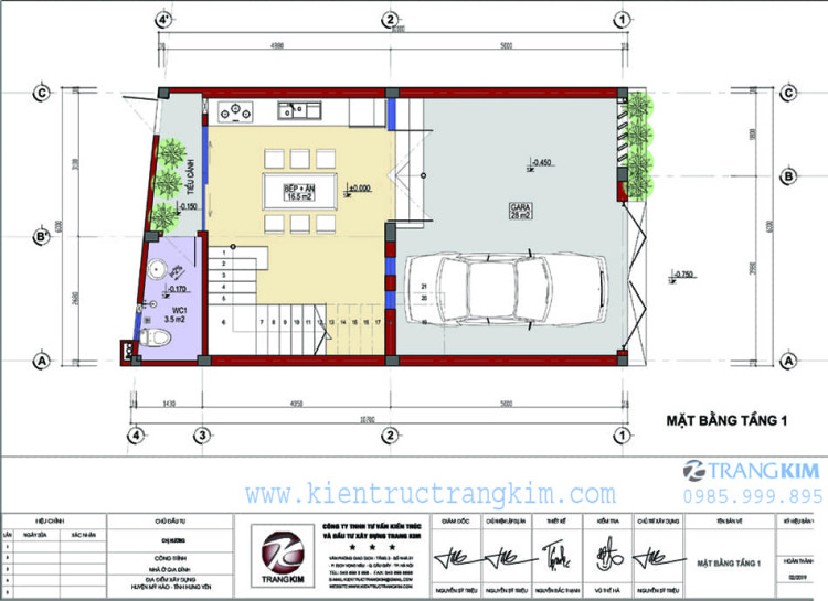 Thiết kế nhà ống 3 tầng 3 phòng ngủ mái thái hiện đại 6x10m - Trangkim
