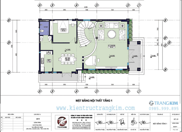 mặt bằng tầng 1
