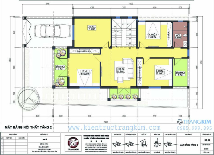 Mặt bằng thiết kế tầng 1