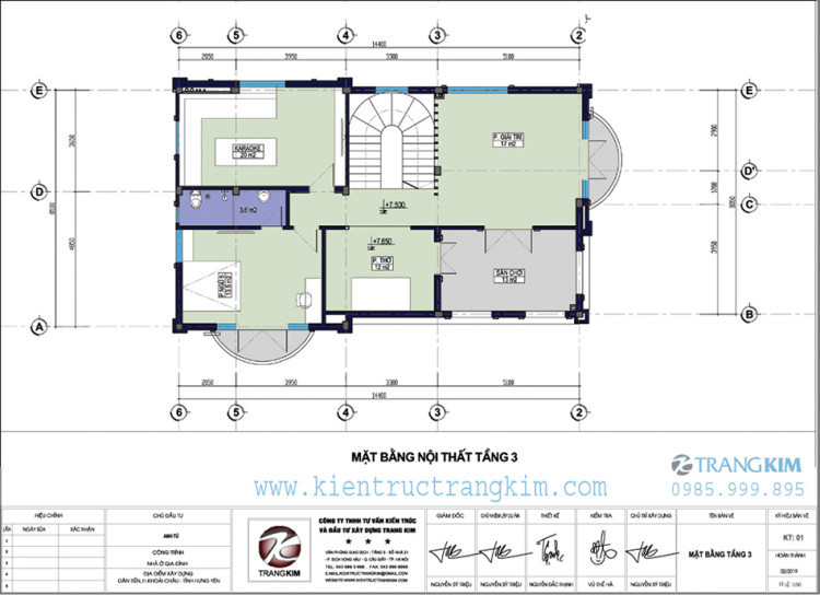 mặt bằng tầng 3