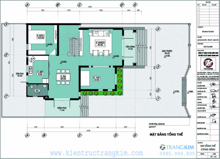 Mặt bằng thiết kế tổng thể