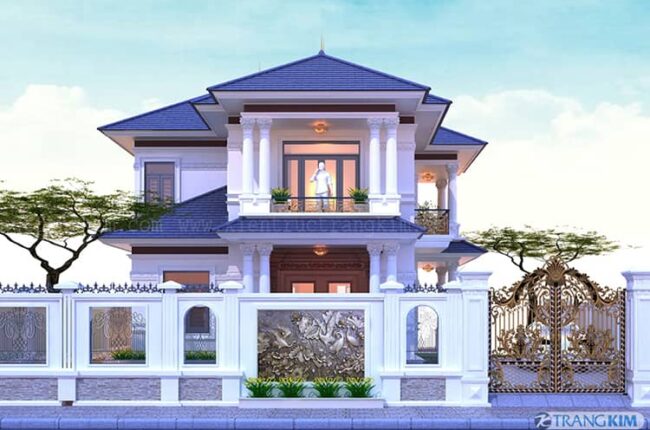 Biệt thự 2 tầng mái nhật hiện đại