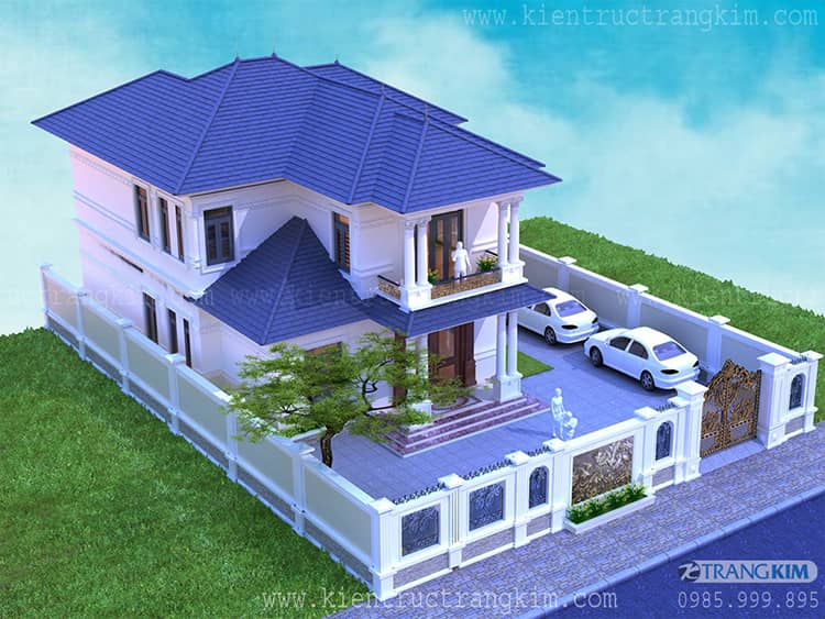 Biệt thự 2 tầng mái nhật hiện đại