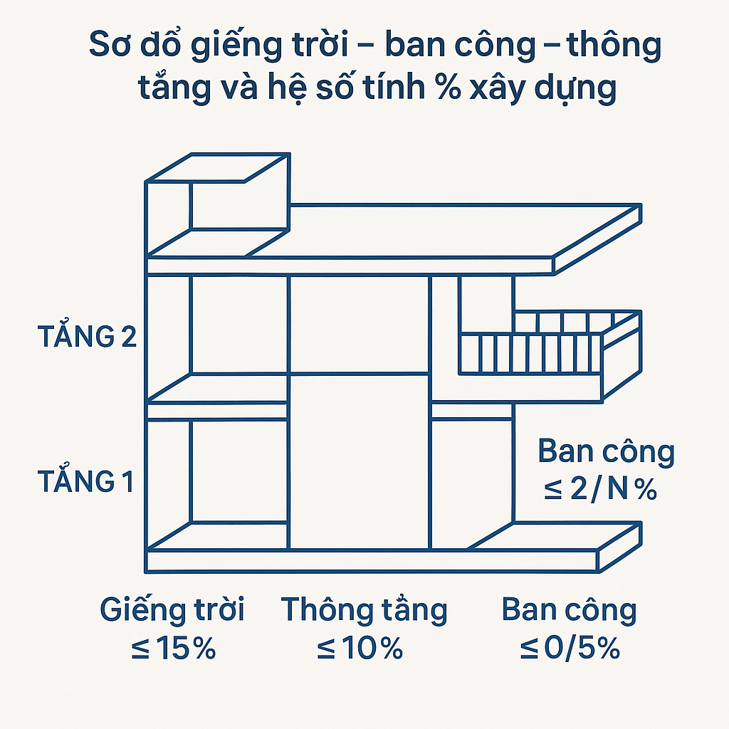 Thông tầng có tính vào diện tích xây dựng không? 1 Thông tầng có tính vào diện tích xây dựng không? 1
