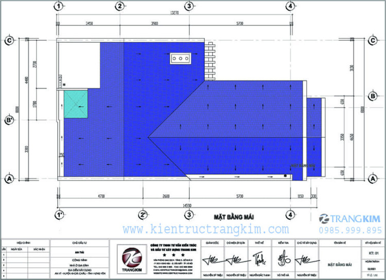 Mặt bằng tầng mái
