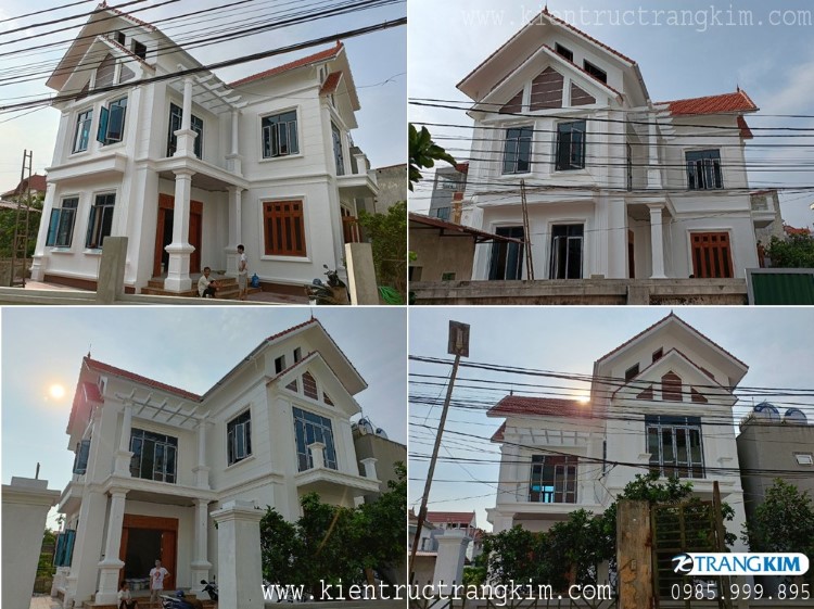 Hình ảnh biệt thự trong quá trình thi công