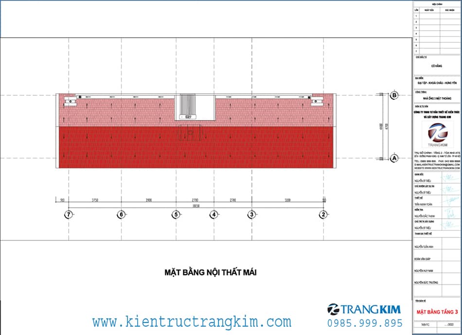 Mặt bằng thiết kế mái 1 Thiết kế mái