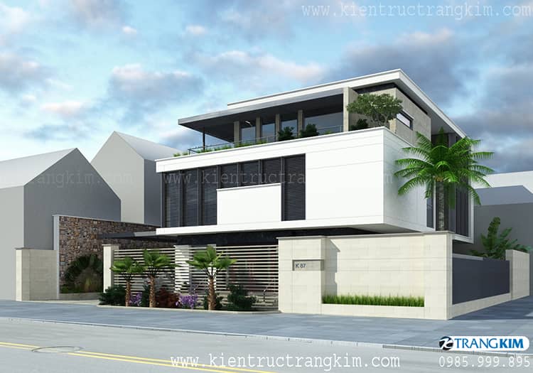 Biệt thự 3 tầng mái bằng tại Vinh – Nghệ An 1 biệt thự mái bằng hiện đại tại Nghệ An