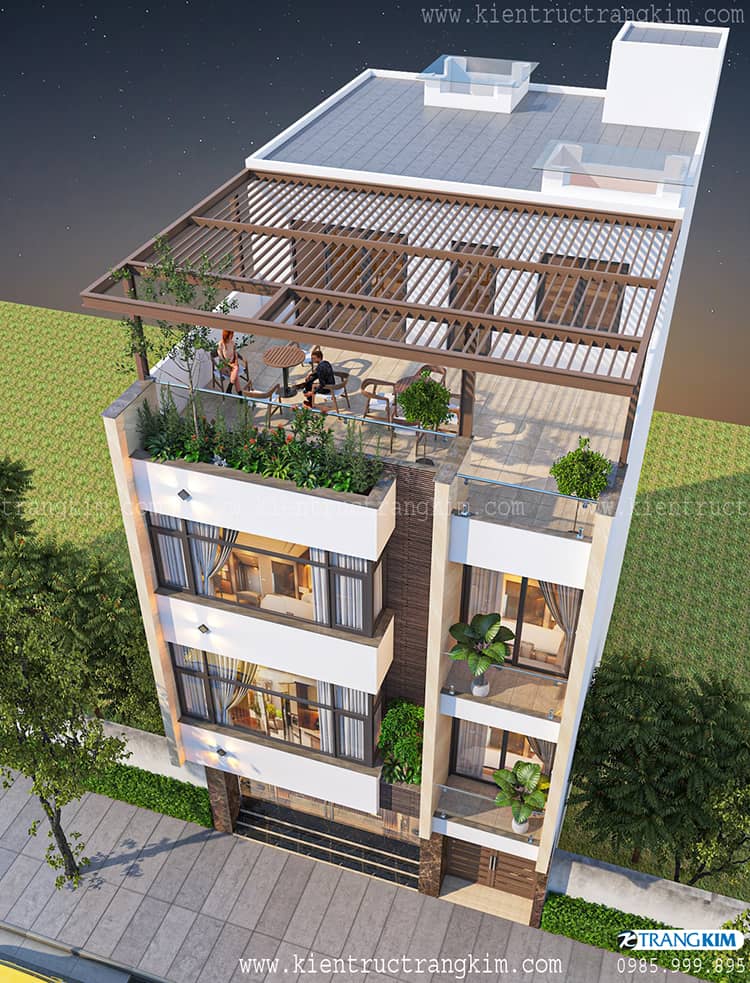 Hình ảnh phối cảnh kiến trúc căn nhà 5 phối canh kiến trúc căn nhà góc 5