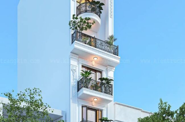thiết kế nhà ống 7 tầng 1 lửng 1 tum vừa ở vừa làm văn phòng cho thuê