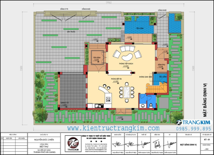 Mặt bằng định vị công trình