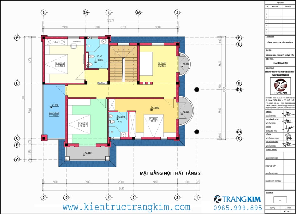 Mặt bằng thiết kế tầng 2 1 Mặt bằng kiến trúc tầng 2