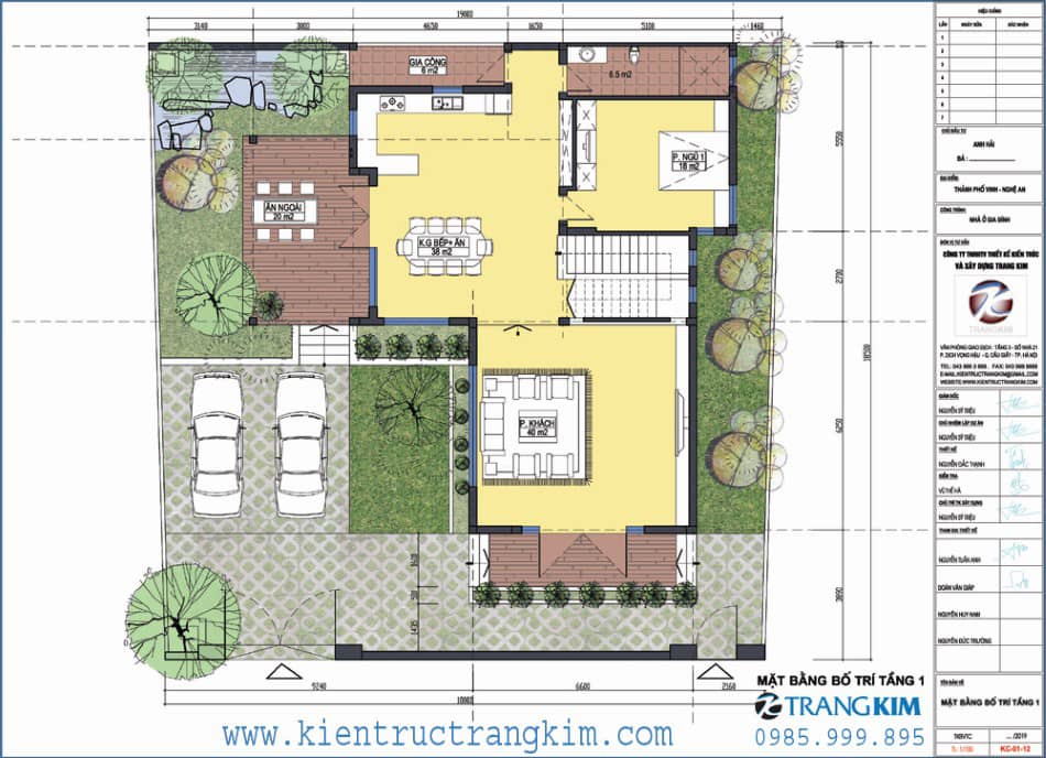 Mặt bằng thiết kế tầng 1 1 Mặt bằng thiết kế tầng 1