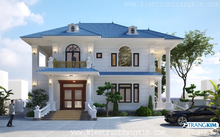 Hình ảnh phối cảnh kiến trúc công trình 4 Phối cảnh kiến trúc biệt thự 2 tầng mái nhật