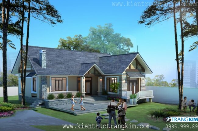 Phối cảnh kiến trúc biệt thự 1 tầng