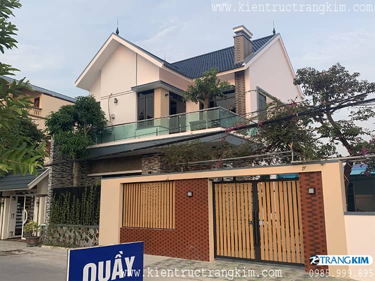 Hình ảnh công trình sau khi thi công 3 Hình ảnh biệt thự 2 tầng mái thái hiện đại sau thi công