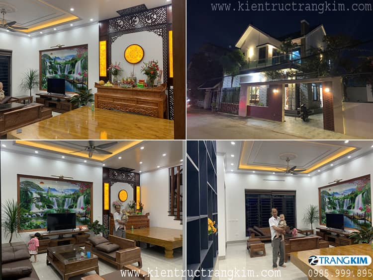 Hình ảnh công trình sau khi thi công 6 Hình ảnh biệt thự 2 tầng mái thái hiện đại sau thi công