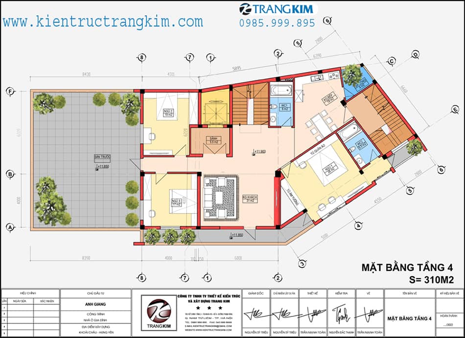 Mặt bằng tầng 4