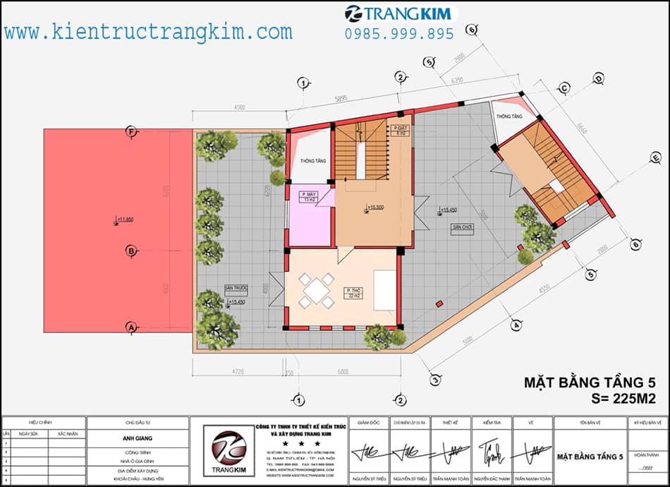 Mặt bằng tầng 5