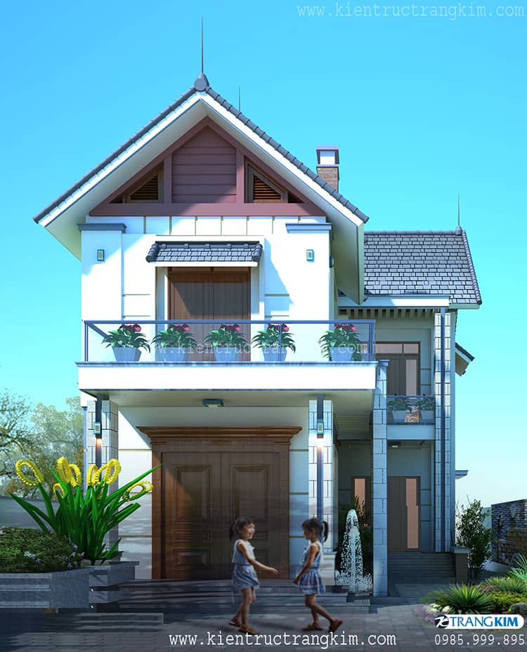 Biệt thự 2 tầng mái thái hiện đại