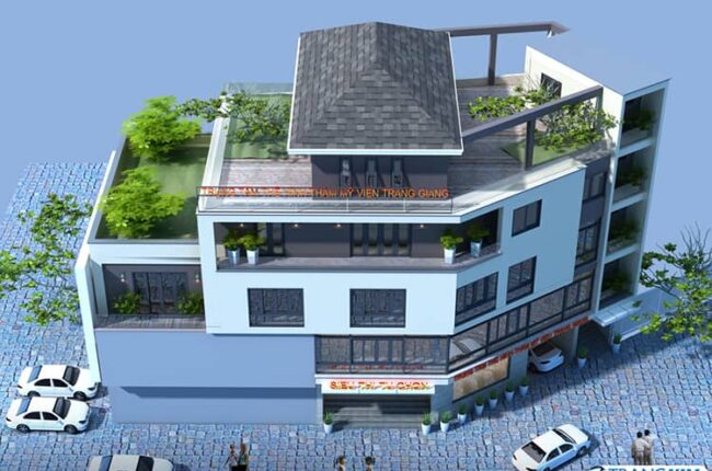 Thiết kế trung tâm thể hình, thẩm mỹ kết hợp ở gia đình