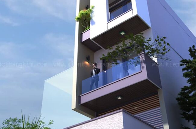 thiết kế nhà 3 tầng có lửng