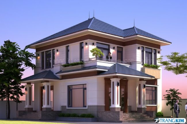 biệt thự 2 tầng mái nhật