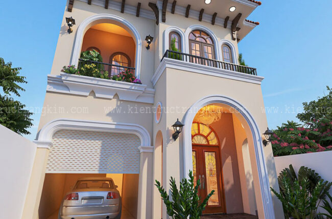 Biệt thự phong cách kiến trúc Châu Âu cổ điển, sang trọng.