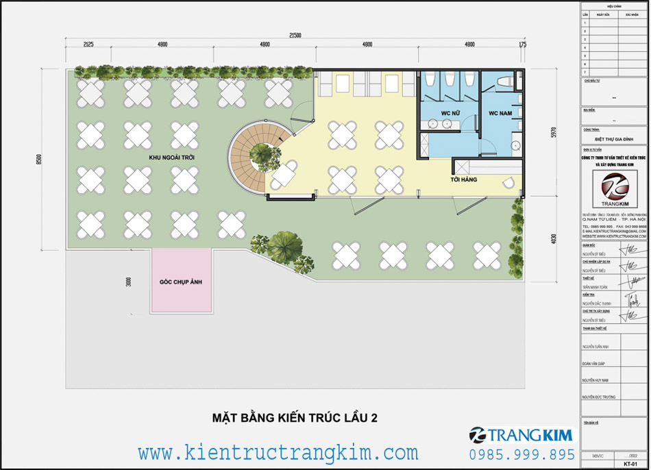 Mặt bằng kiến trúc tầng 3 1 Mặt bằng thiết kế tầng 3