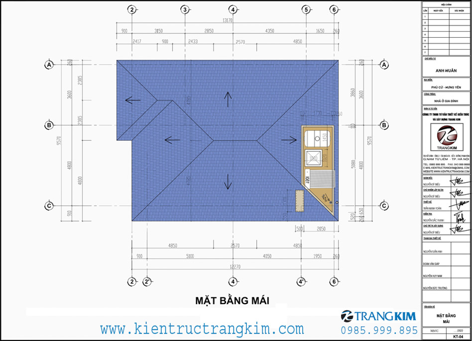 Mặt bằng mái