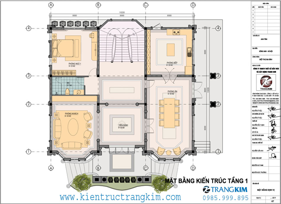 Mặt bằng thiết kế tầng 1 1 Mặt bằng kiến trúc tầng 1
