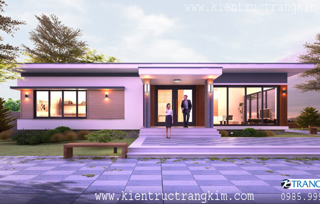 Thiết kế biệt thự nhà vườn 1 tầng