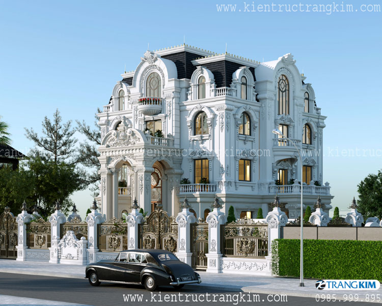 Hình ảnh phối cảnh kiến trúc công trình 3 phối cảnh nhà biệt thự cổ điển 1